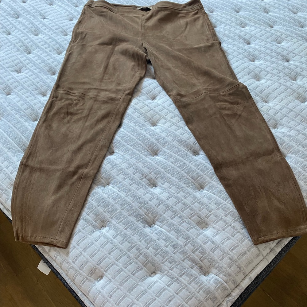 Talbots Suede Pants Size 14 Brown